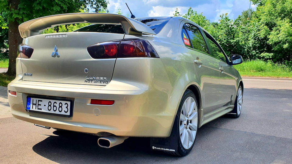 #7 Самодельные брызговики RALLYARMOR — Mitsubishi Lancer X, 1,8 л, 2008 ...