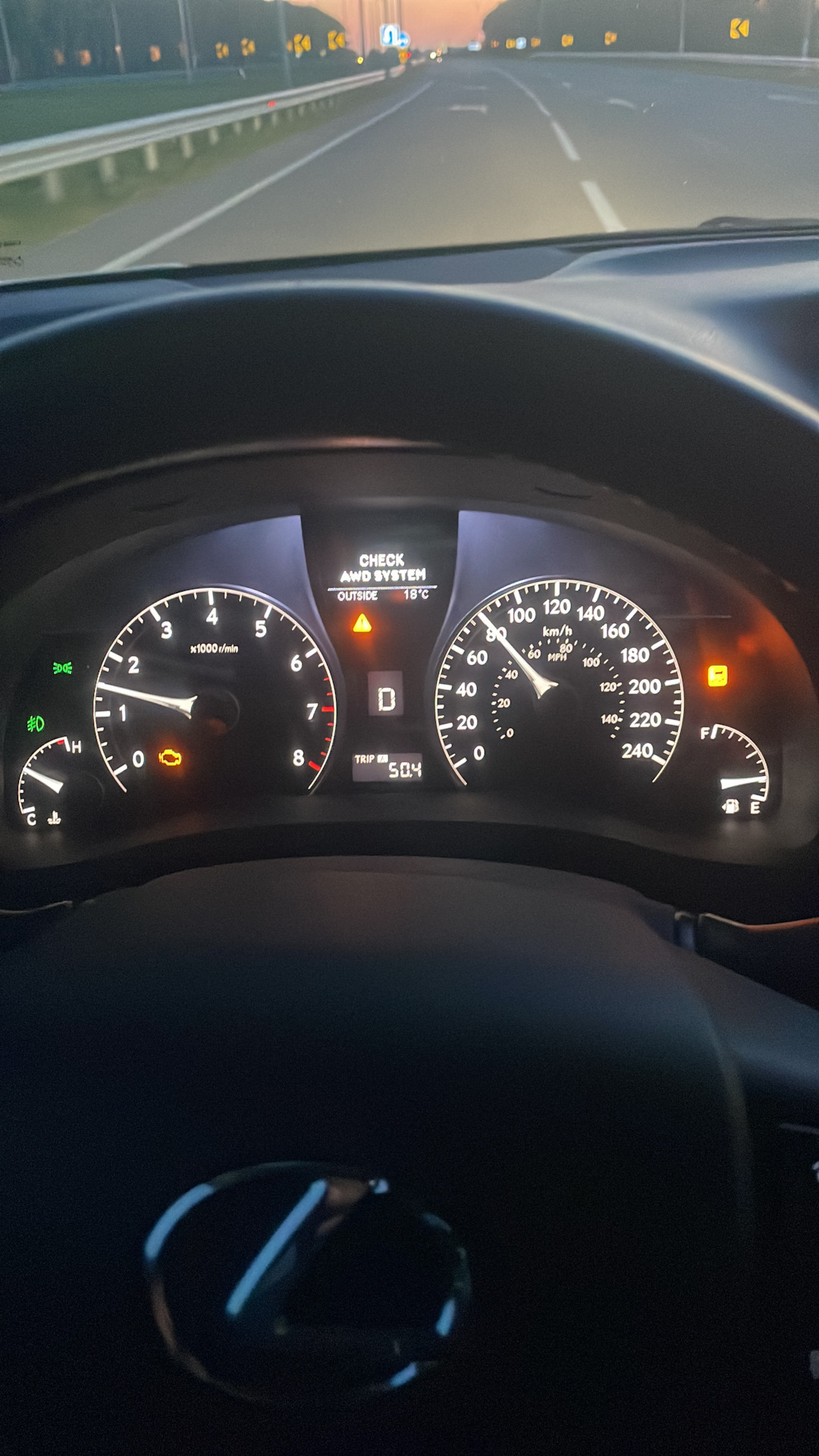 Помогите, горит CHECK ENGINE скользкая дорога и желтый треугольникна RX 350  — Lexus RX (3G), 3,5 л, 2010 года | поломка | DRIVE2