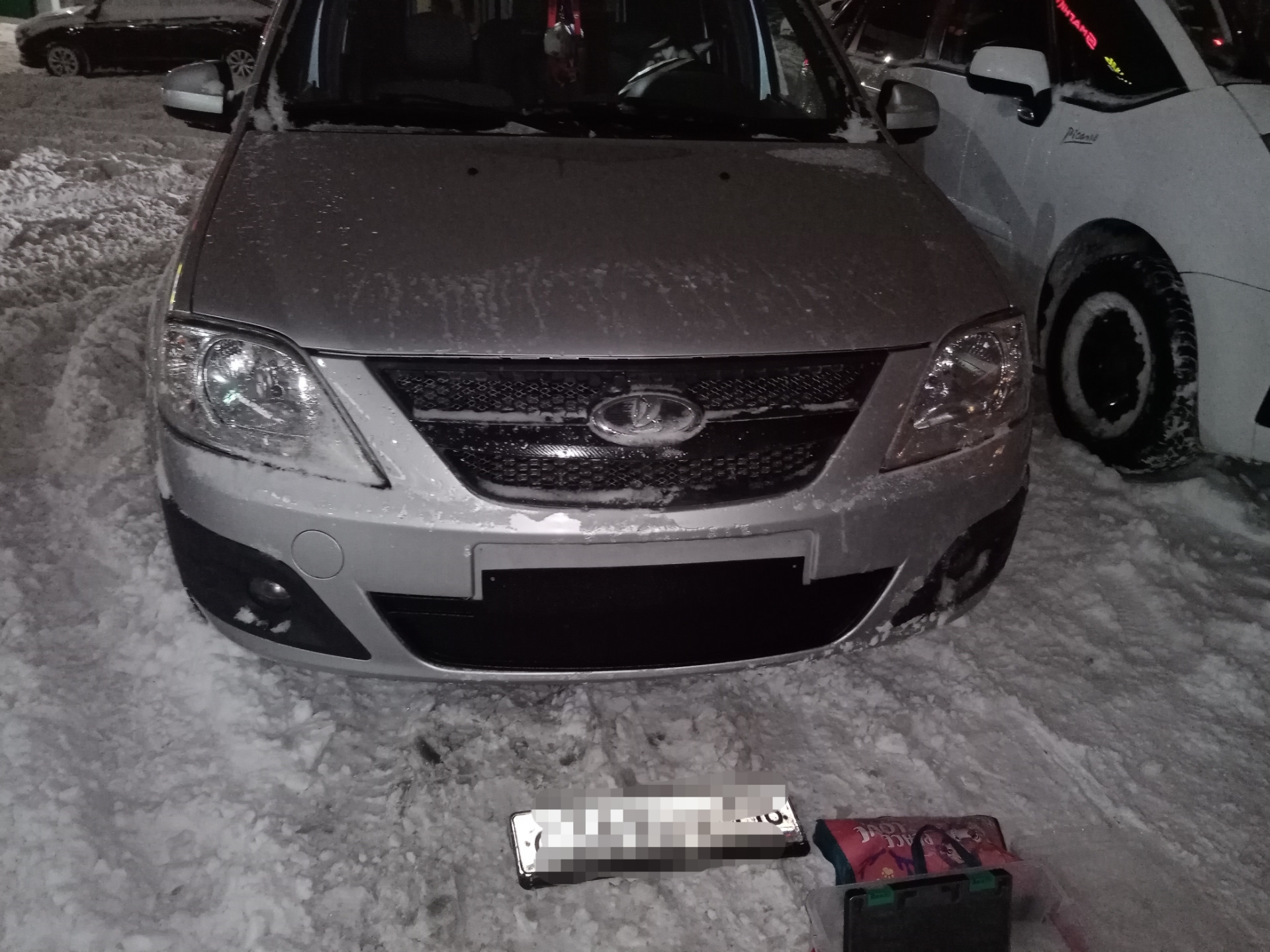 Самодельный буксировочный крюк, и зимняя заглушка на радиатор! — Lada ...