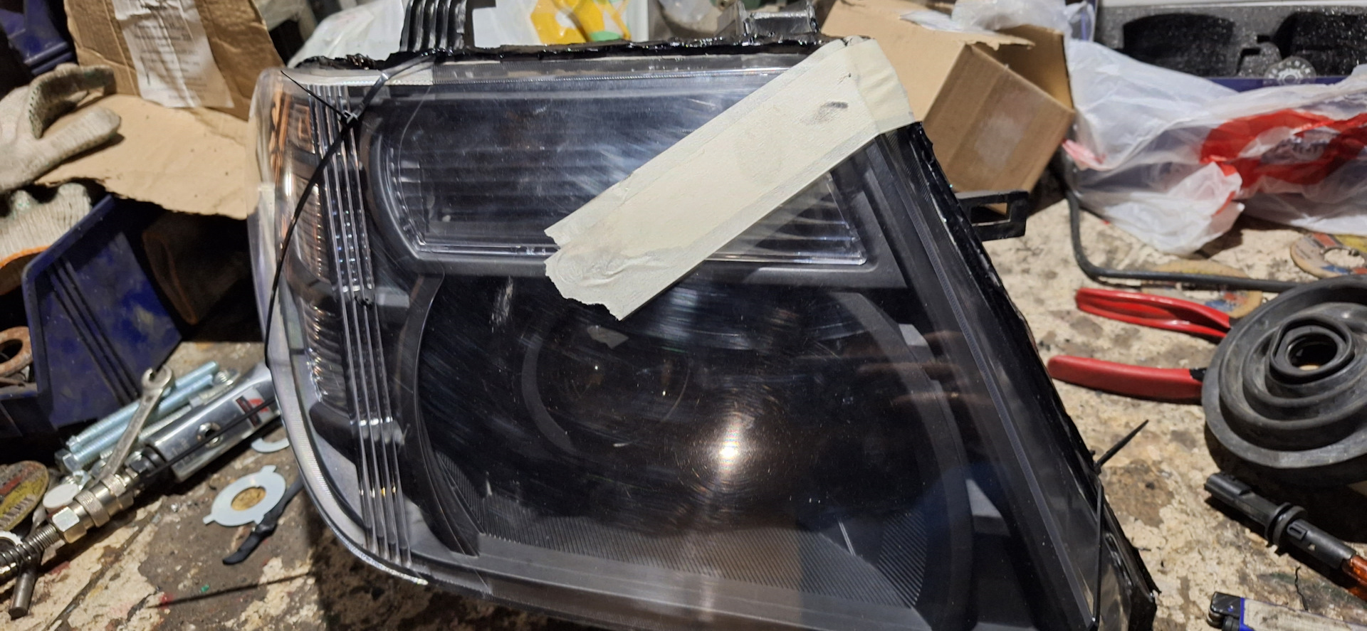 Ретрофит и американские габариты — Nissan Navara (2G), 2,5 л, 2010 года ...