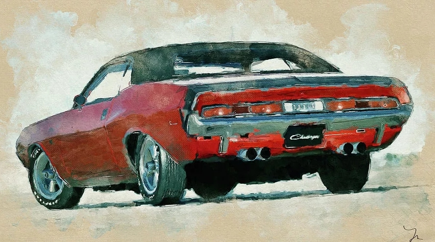 Рисунок dodge challenger