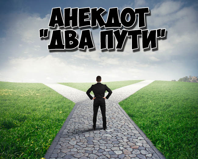 Есть две дороги. Анекдот про два пути. Анекдот про 2 пути. Анекдот про 2 путя. Всегда есть два пути.