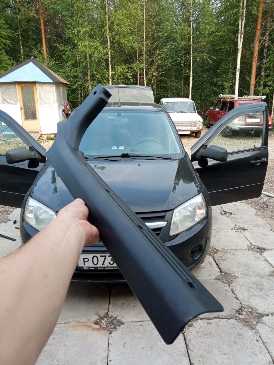 Пороги — Lada Гранта (1G), 1,6 л, 2013 года | аксессуары | DRIVE2