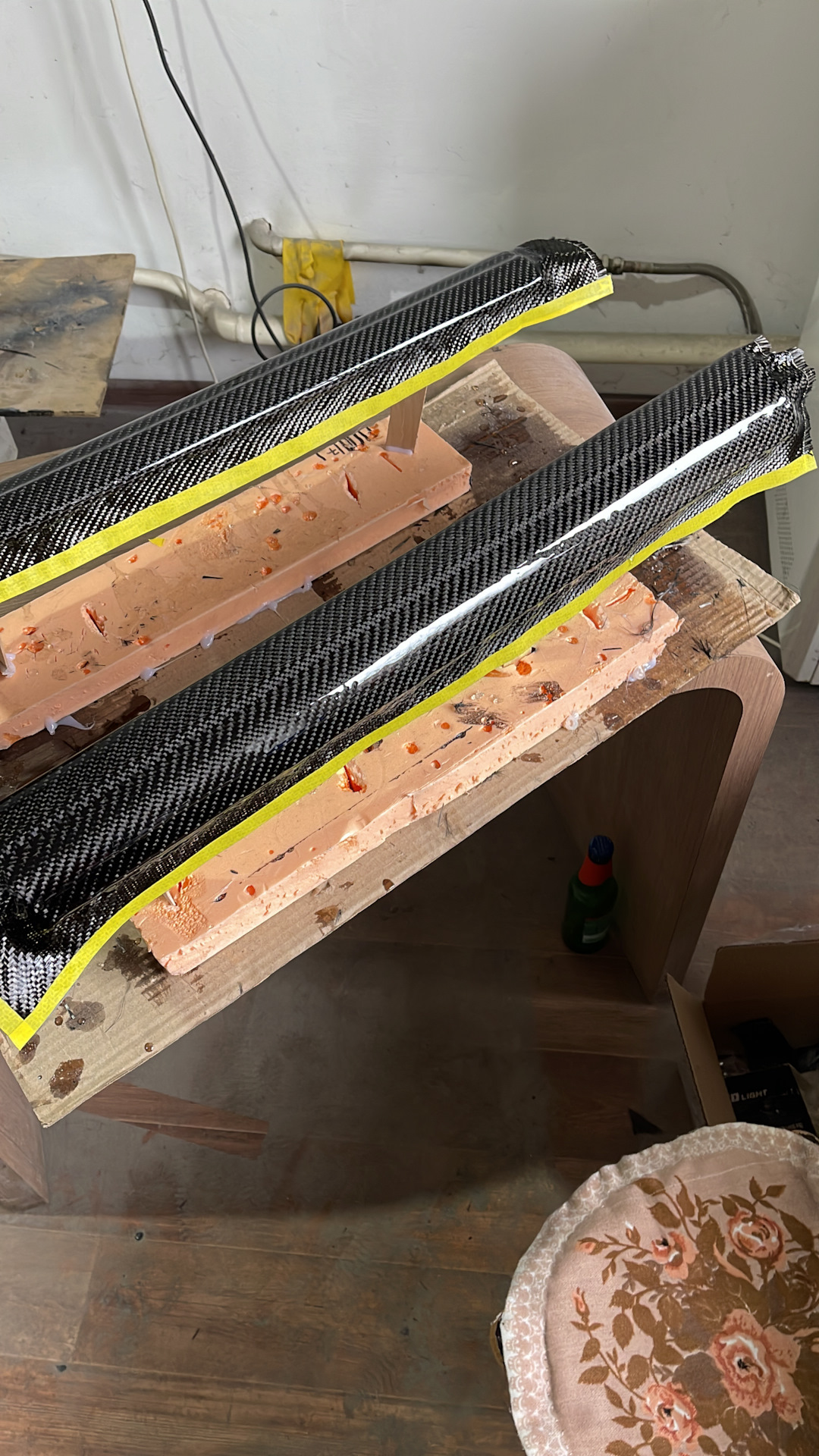 ламинация карбоном пластика сидений е60 — BMW 5 series (E60), 3 л, 2009 ...