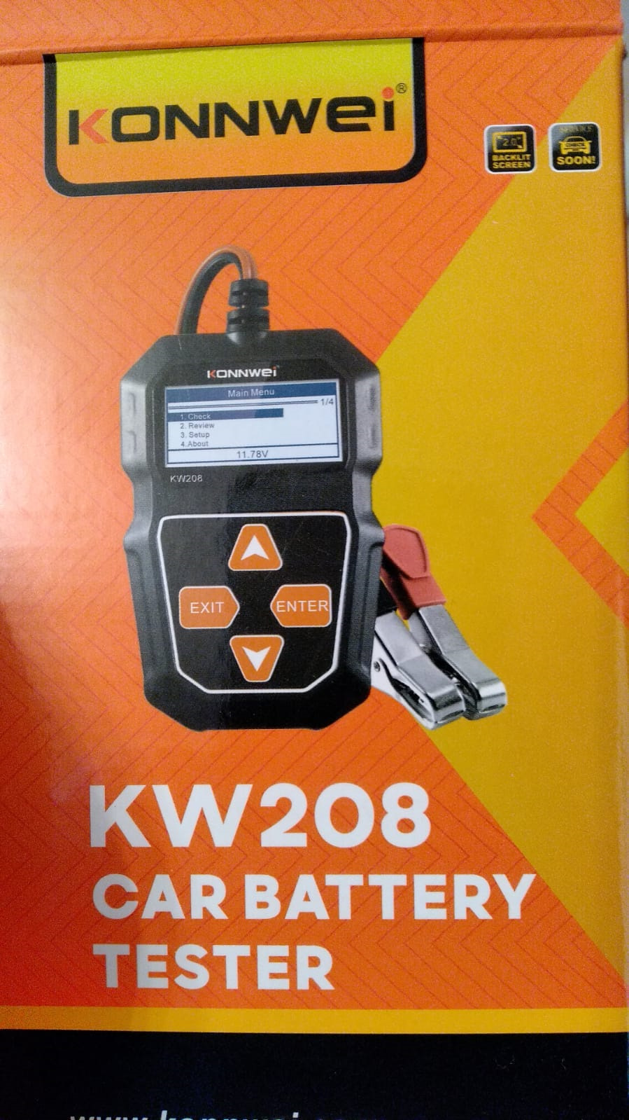 KW208 car battery tester — Renault Scenic II, 2 л, 2004 года