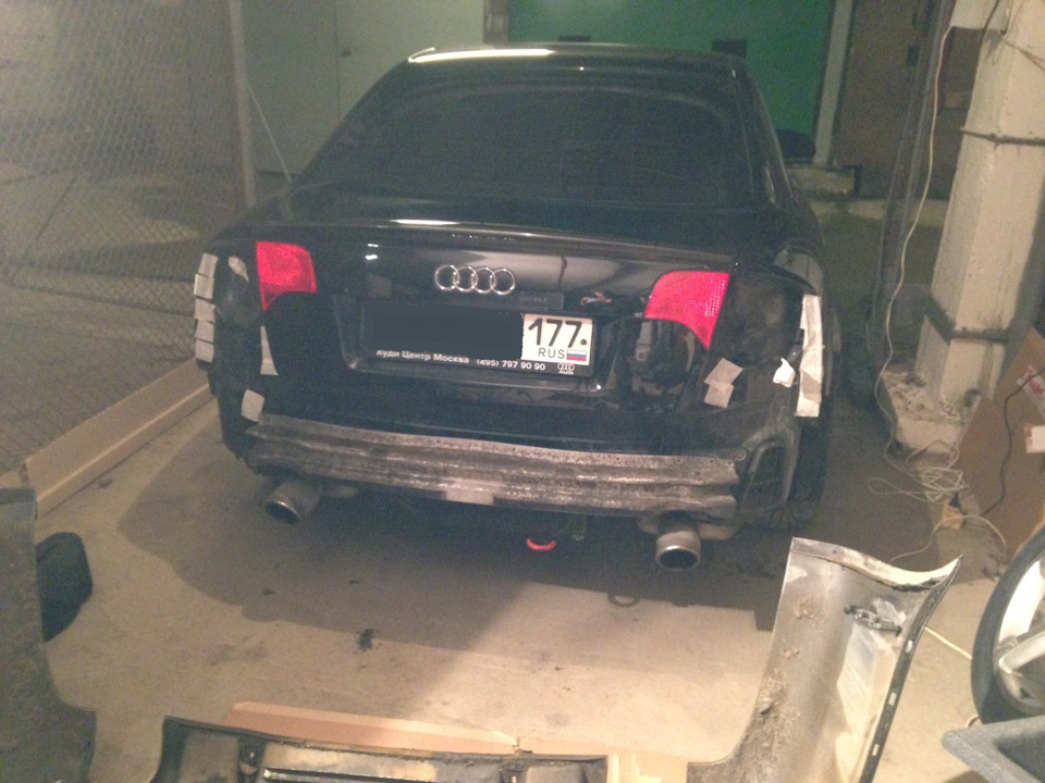 Заклеиваем все дырочки и на мойку — Audi A4 (B7)