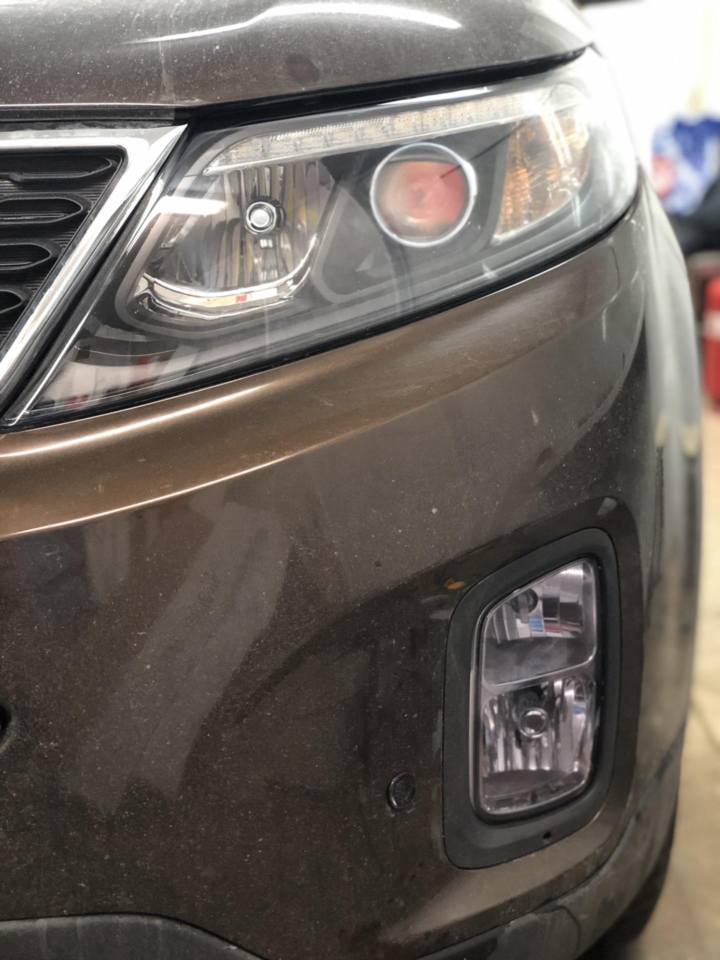 Фары в броне пленку — KIA Sorento (2G), 2,2 л., 2014 года | стайлинг ...