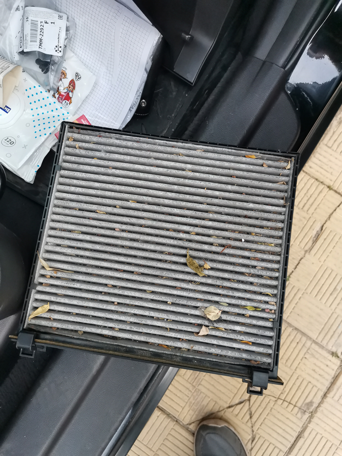 Замена салонного фильтра Sonata NF — Hyundai Sonata V (NF), 2 л, 2010 ...