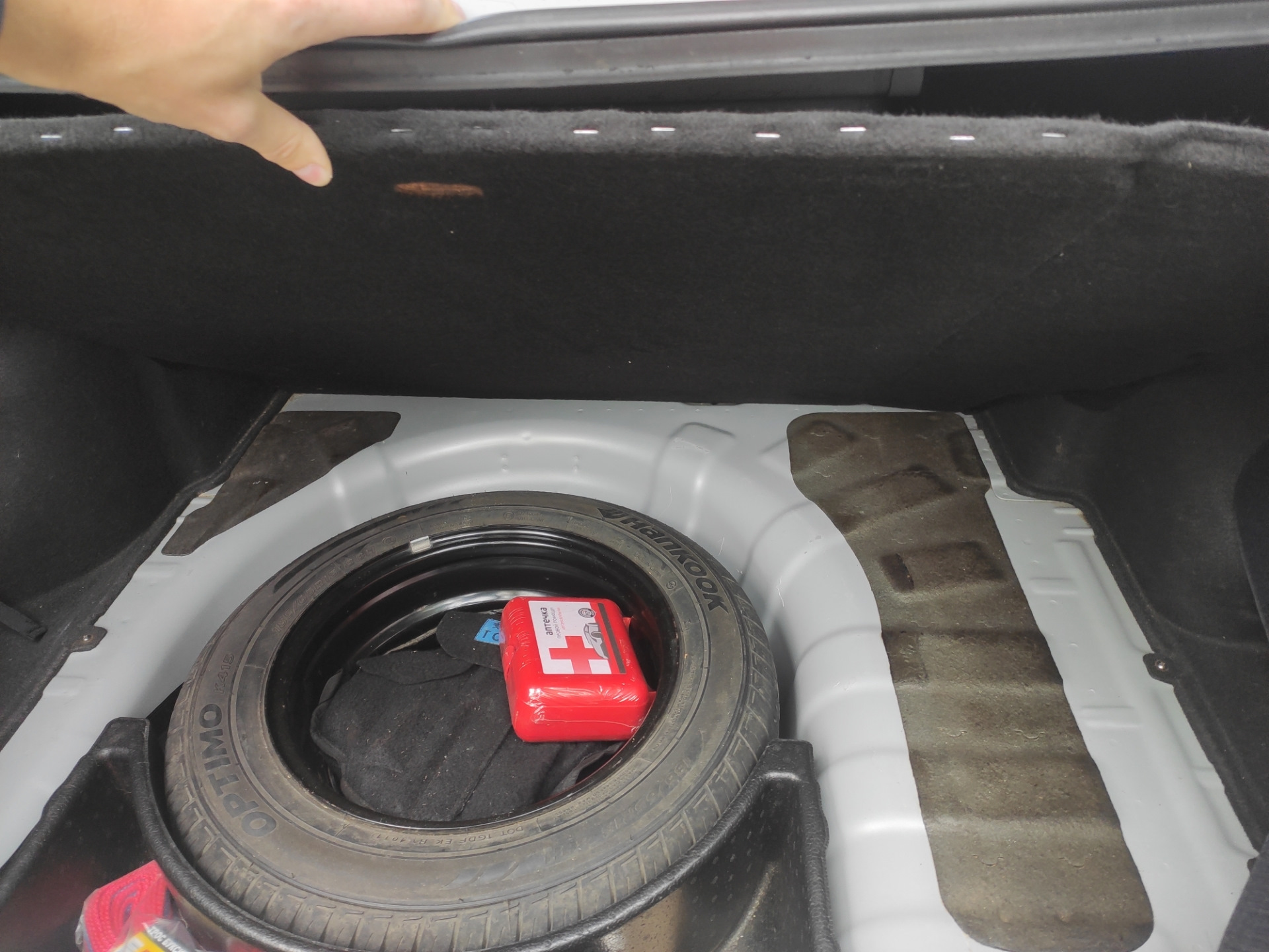 4#пол в багажник из фанеры своими руками# — Hyundai Solaris, 1,6 л ...