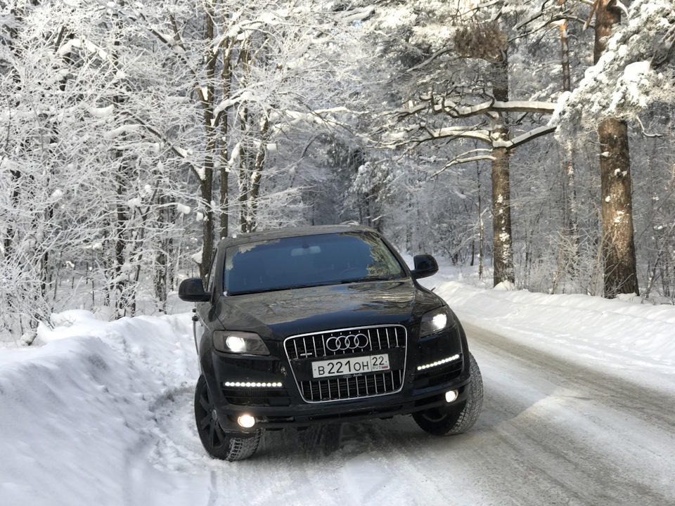 Зима номер. Audi q7 зима. Audi q7 зима черная. Audi q7 зимой. Ауди ку 7 зимой.