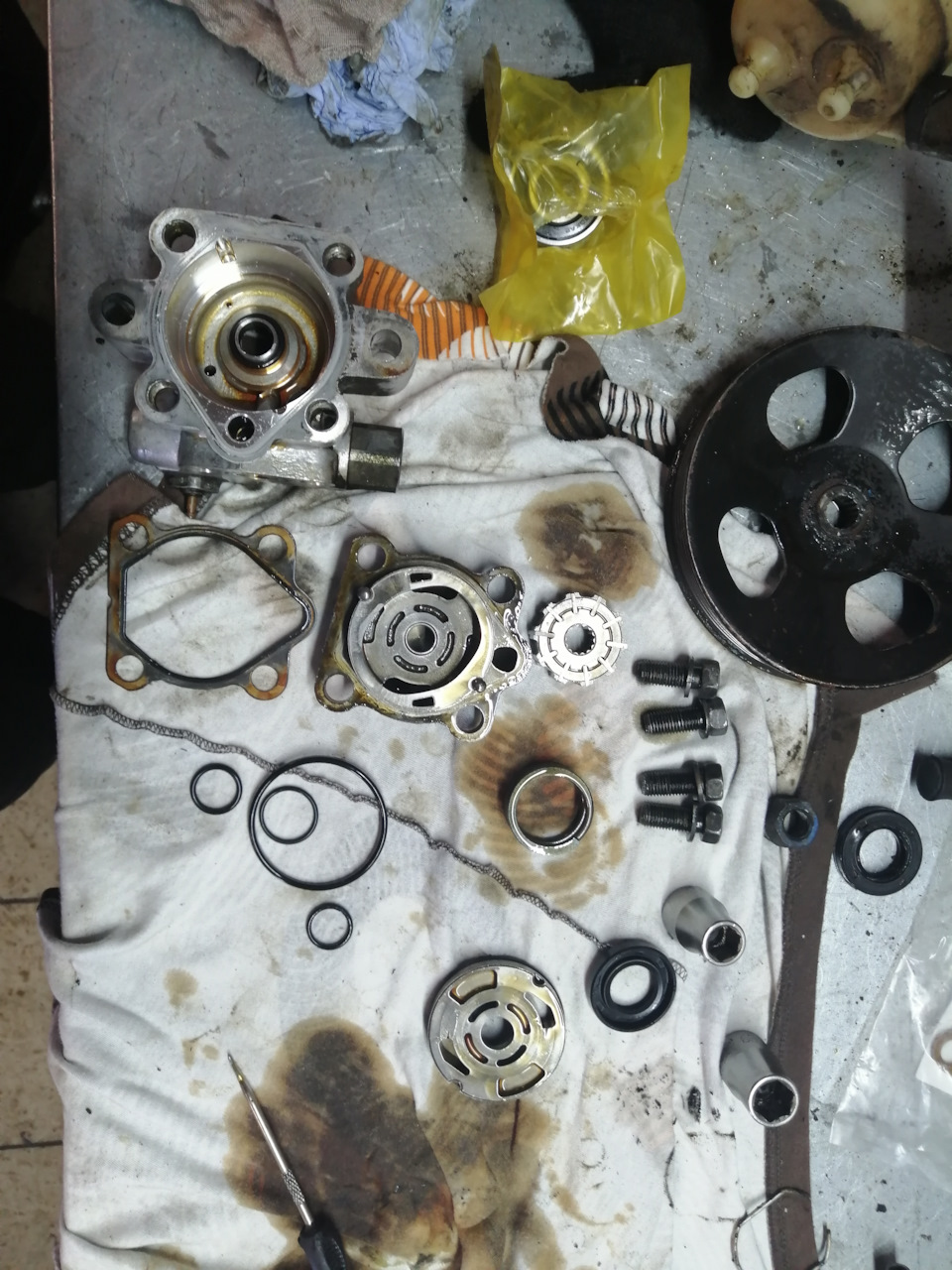 Ремонт насоса ГУР — Hyundai Santa Fe (1G), 2,7 л, 2004 года | своими ...