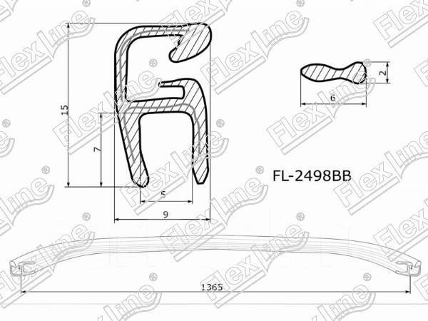 FL2498BB Молдинг лобового стекла VOLKSWAGEN POLO 3D/5D HBK 2001 ...