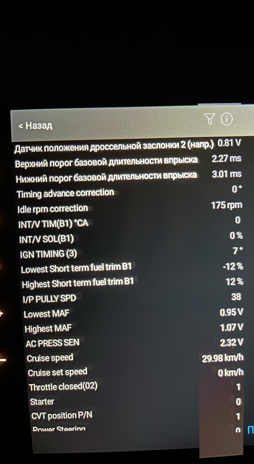 Вопрос знатокам по показаниям ЭБУ! (расход топлива 14/100) — Nissan ...
