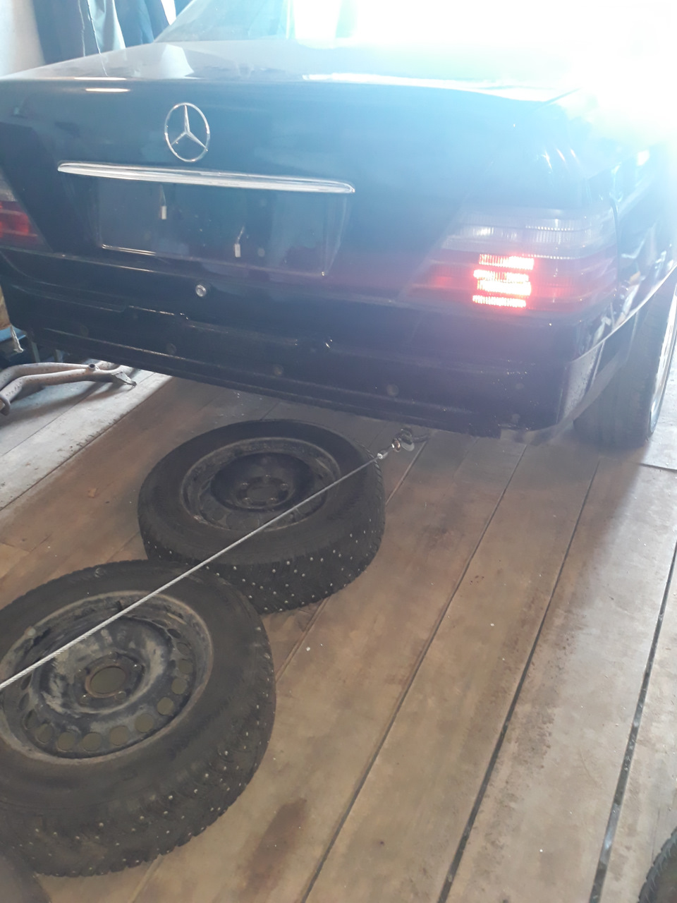 Лебедка в гараж — Mercedes-Benz E-Class (W124), 3,2 л, 1994 года ...