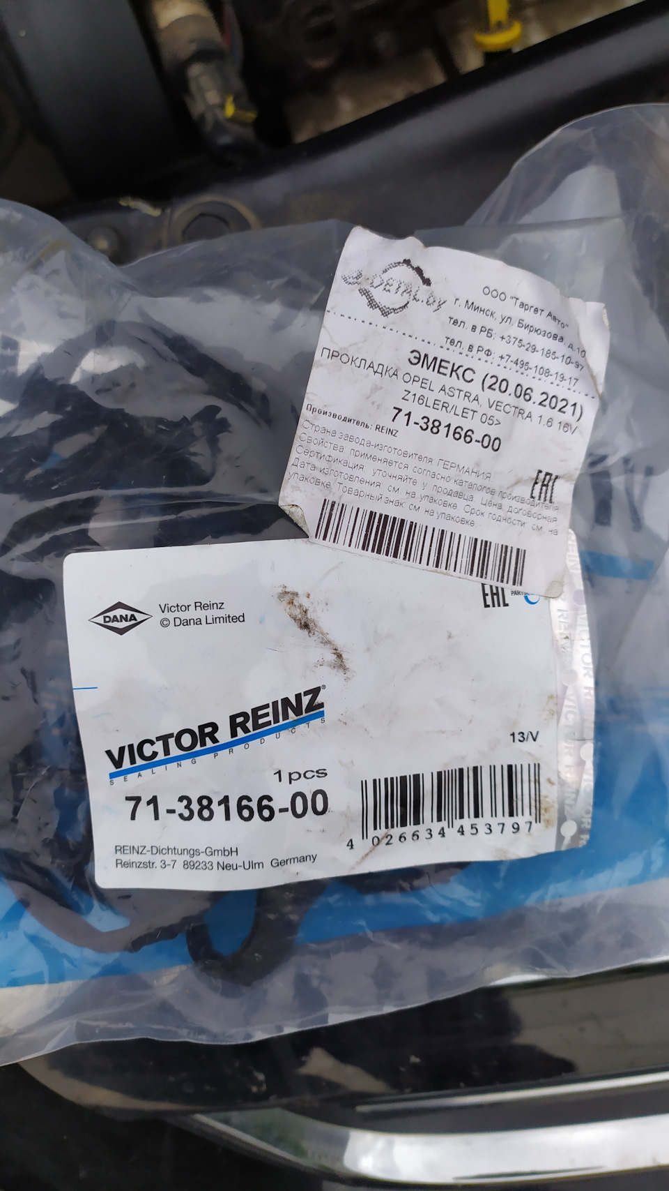 713816600 Прокладка, крышка головки цилиндра VICTOR REINZ | Запчасти на ...