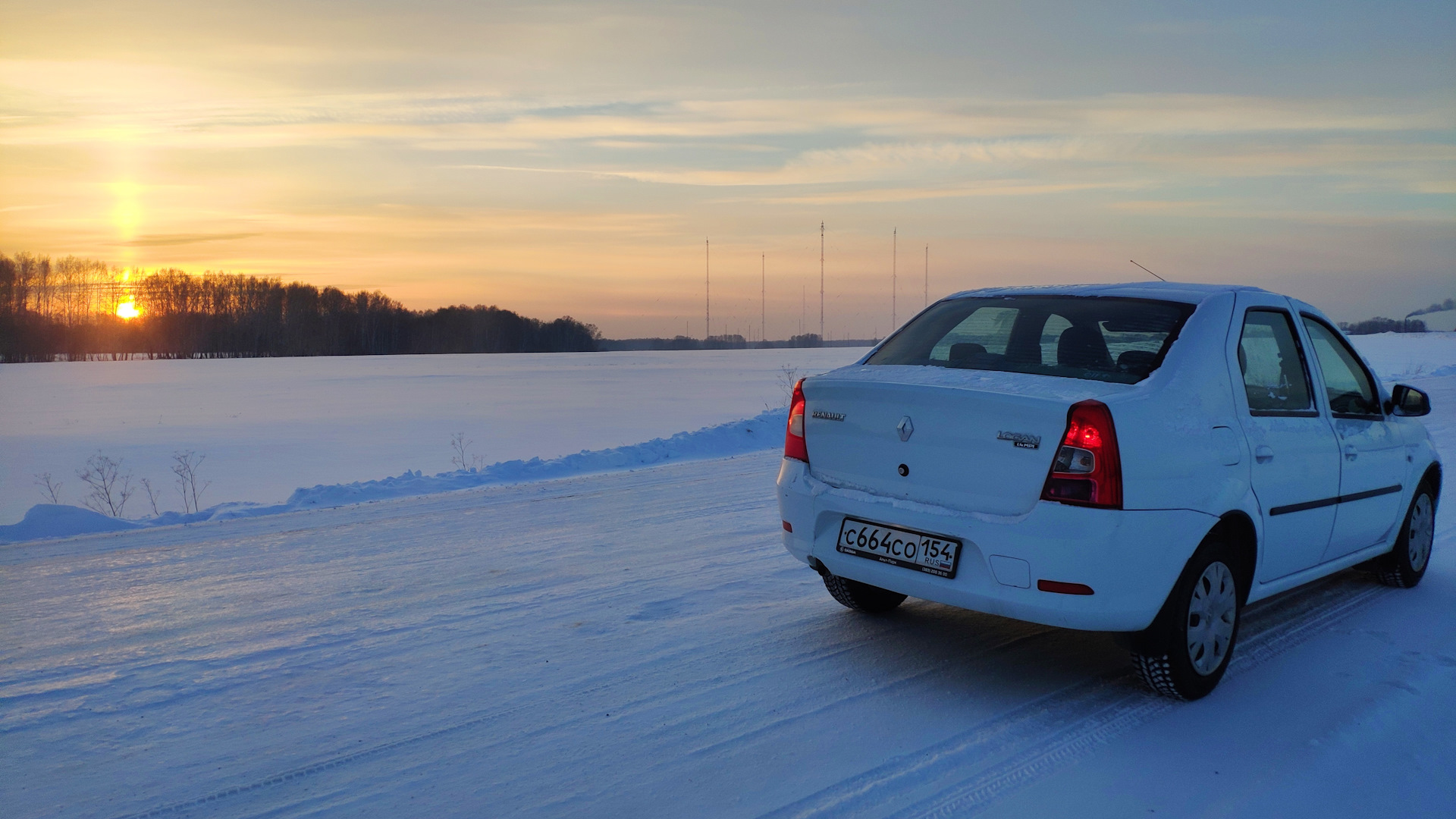 Renault Logan зима