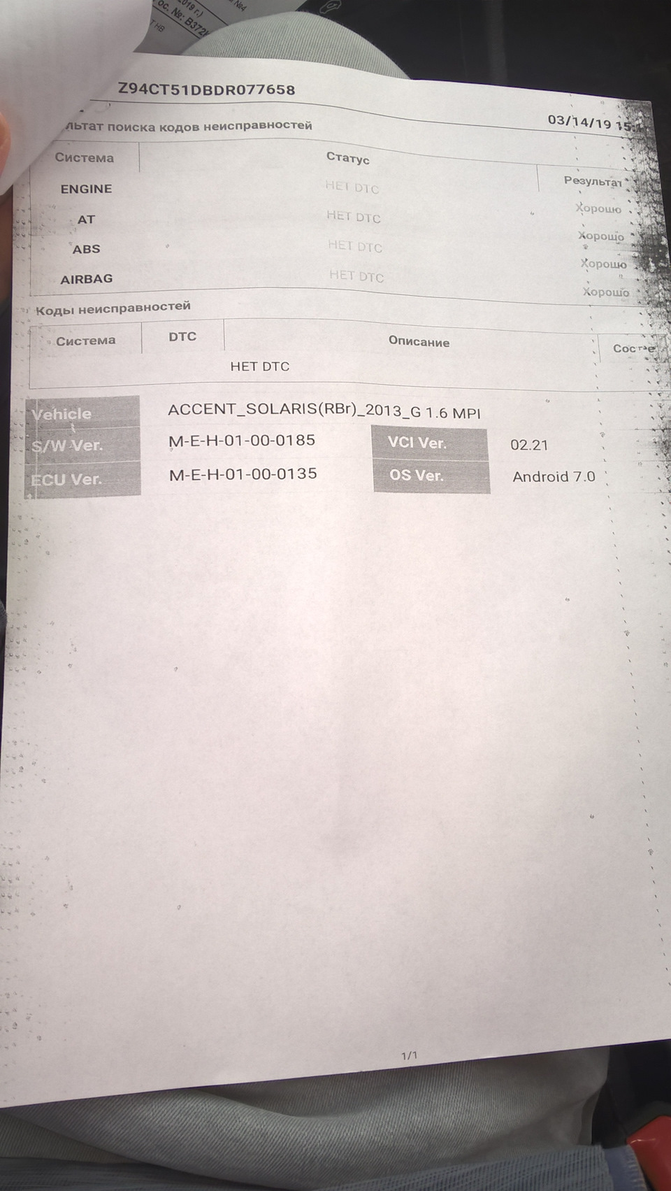 Фото в бортжурнале Hyundai Solaris Hatchback