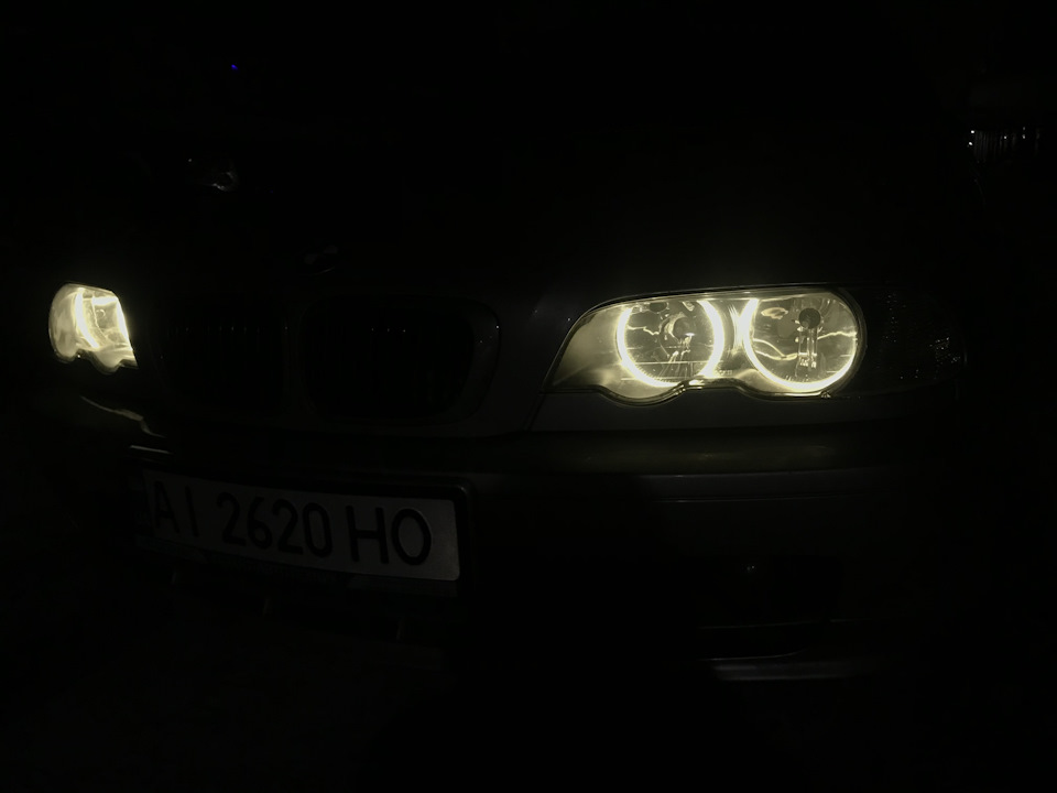 Ангельские глазки, кольца в приборку — BMW 3 series Coupe (E46), 2,5 л ...