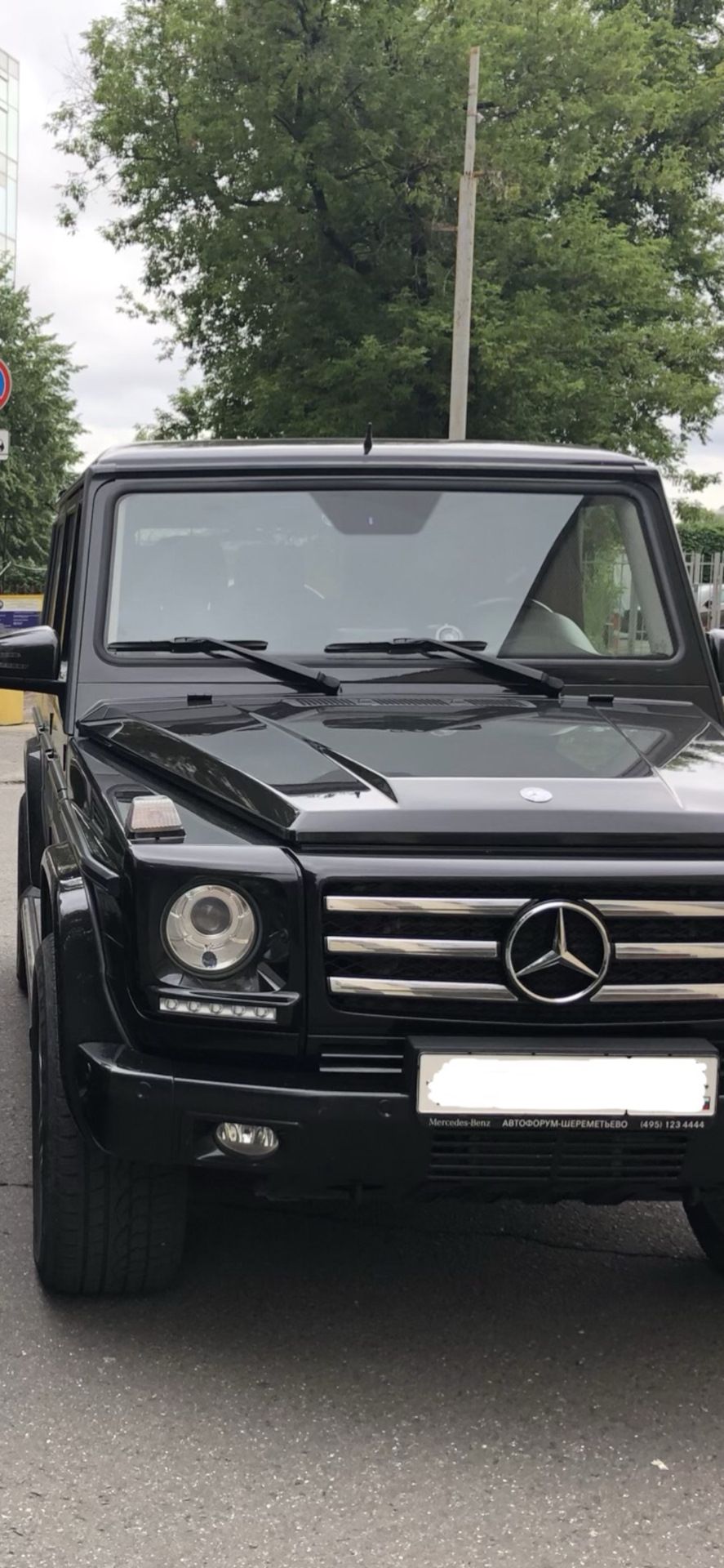 Защитная пленка на рамку лобового — Mercedes-Benz G-Class (W463), 3 л, 2013  года | тюнинг | DRIVE2