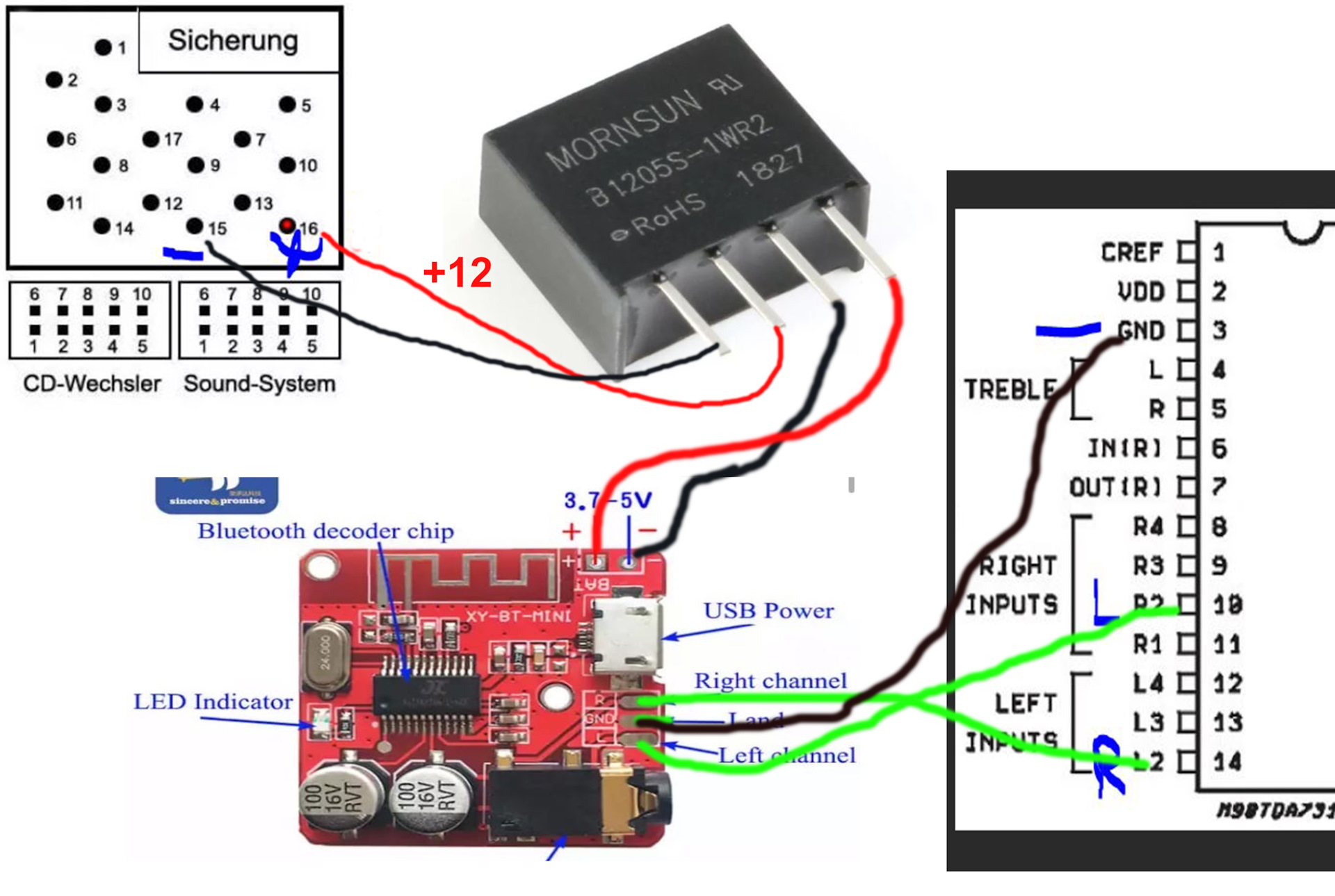 Как радиоприемник подключить блютуз #12 Bluetooth в японский радио блок C23 (вместо АМ) - BMW 5 series (E39), 2,5 л,