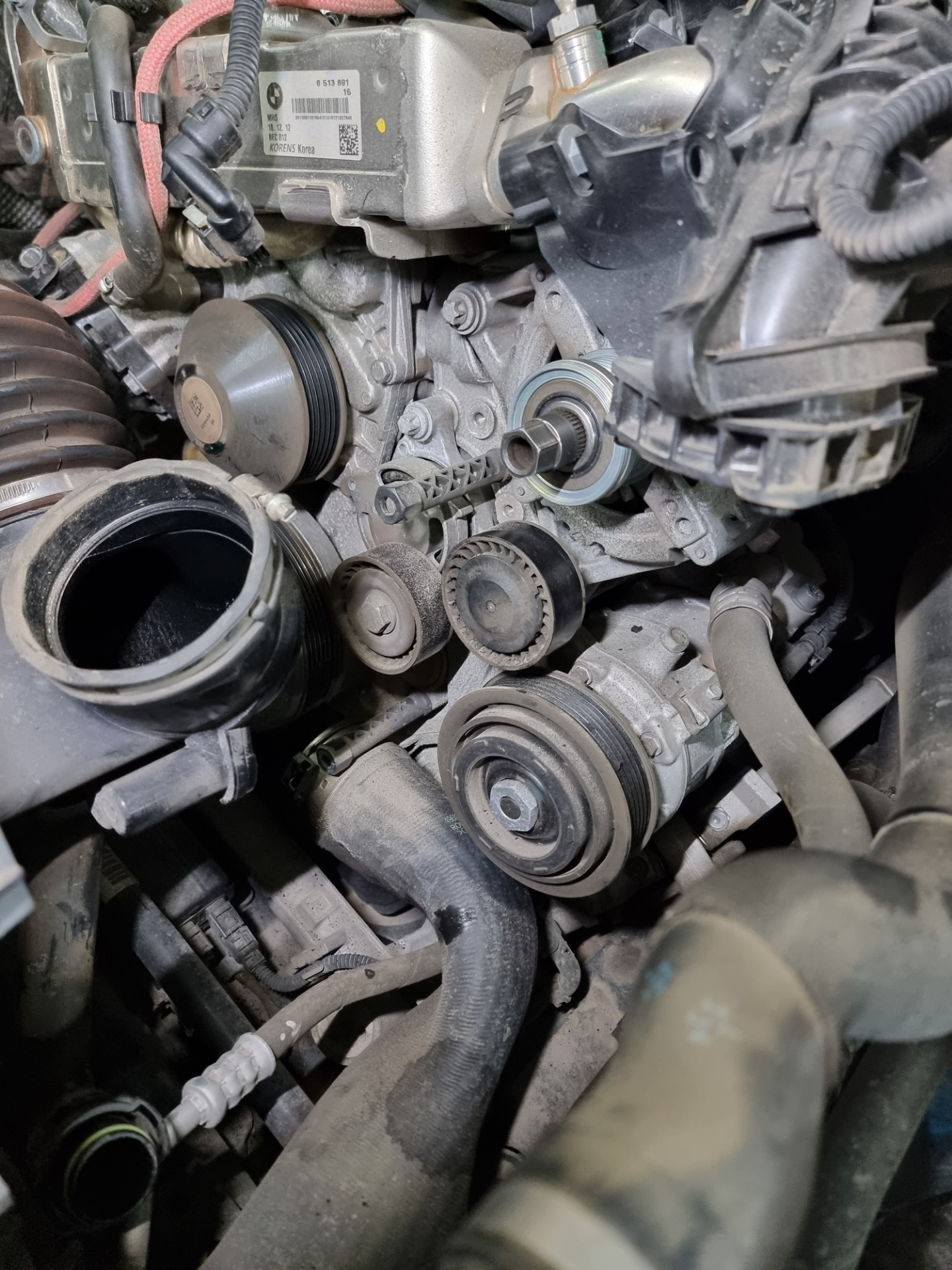 Свист приводного ремня b47 при запуске на горячую. — BMW 4 series (F32 ...