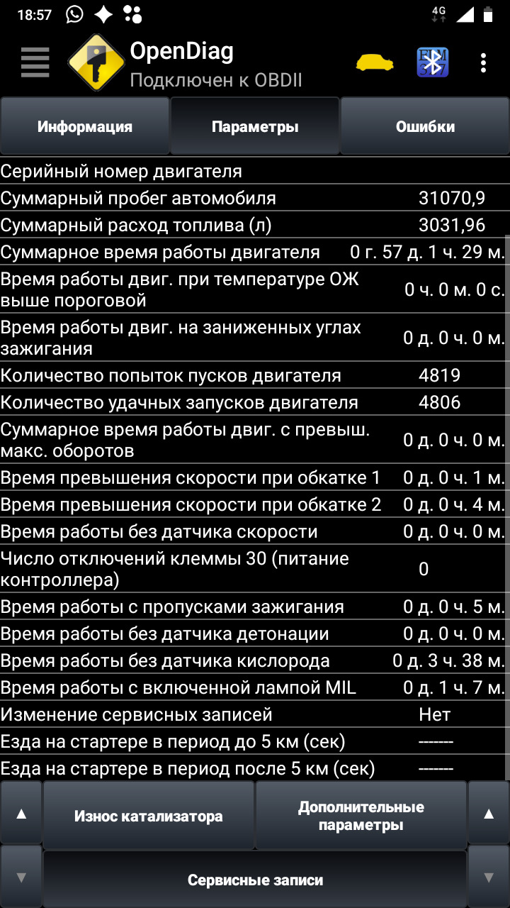 31075. Пробег, расход, время работы двигателя. — Lada XRAY, 1,8 л, 2017  года | заправка | DRIVE2