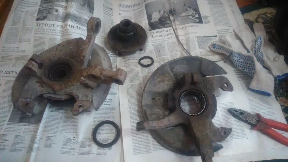 Переточка передних ступиц и кулаков под двухрядный подшипник — Mazda ...