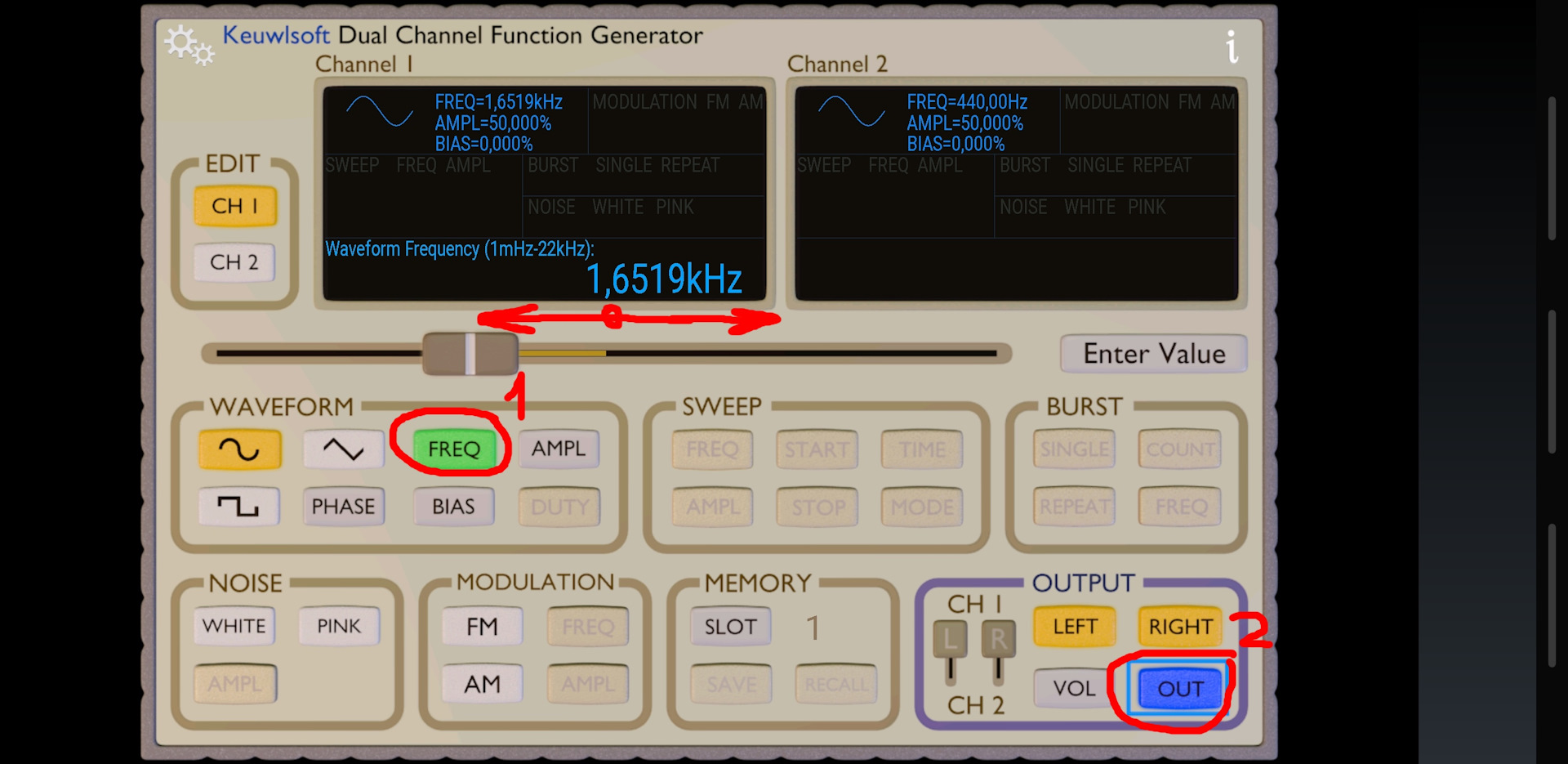 Channel generator. Function Generator. Андроид Генератор сигналов. Keuwlsoft.