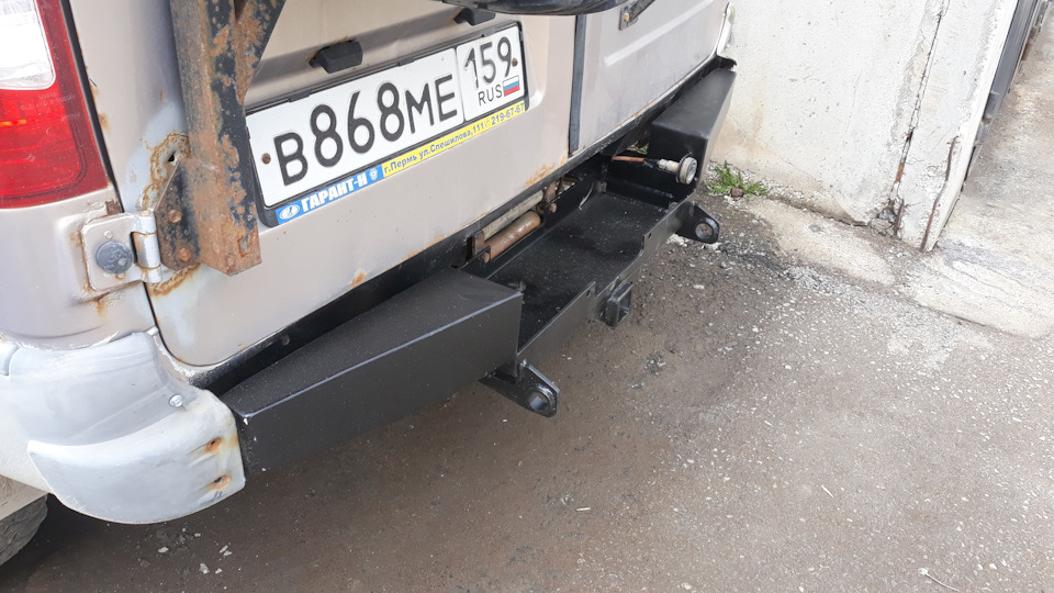 Задний силовой бампер под лебедку и с фаркопом — ГАЗ Соболь 4х4, 2,9 л ...