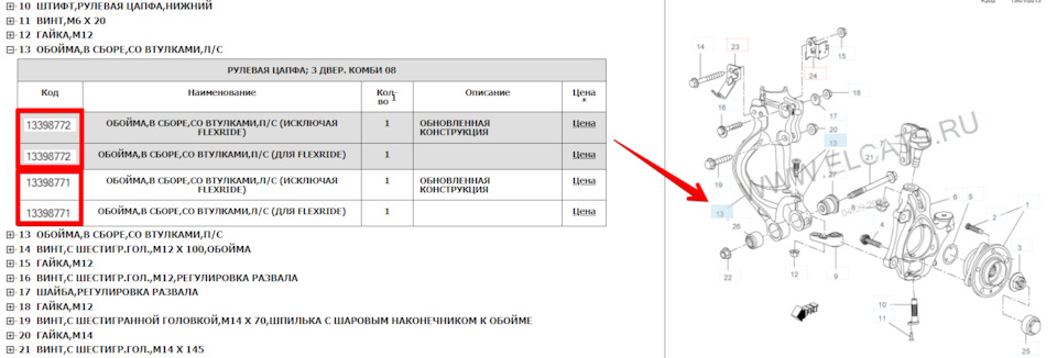 13398771 Кулак опорный в сборе левый Опель Астра Джи Ти Си GM ...