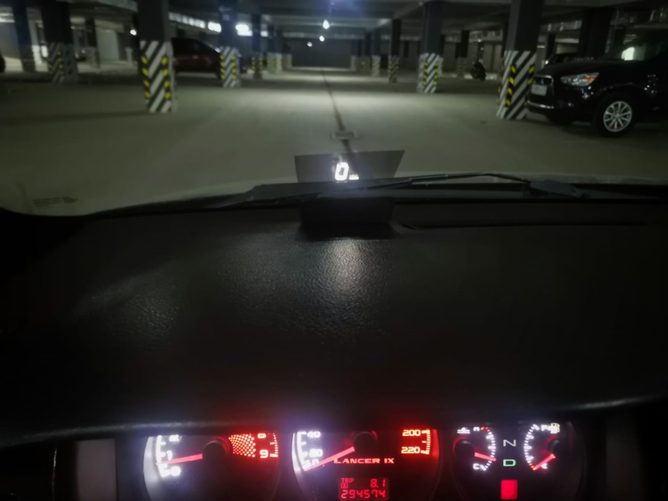 Проекция скорости на лобовое стекло — Mitsubishi Lancer IX, 2 л, 2006 ...