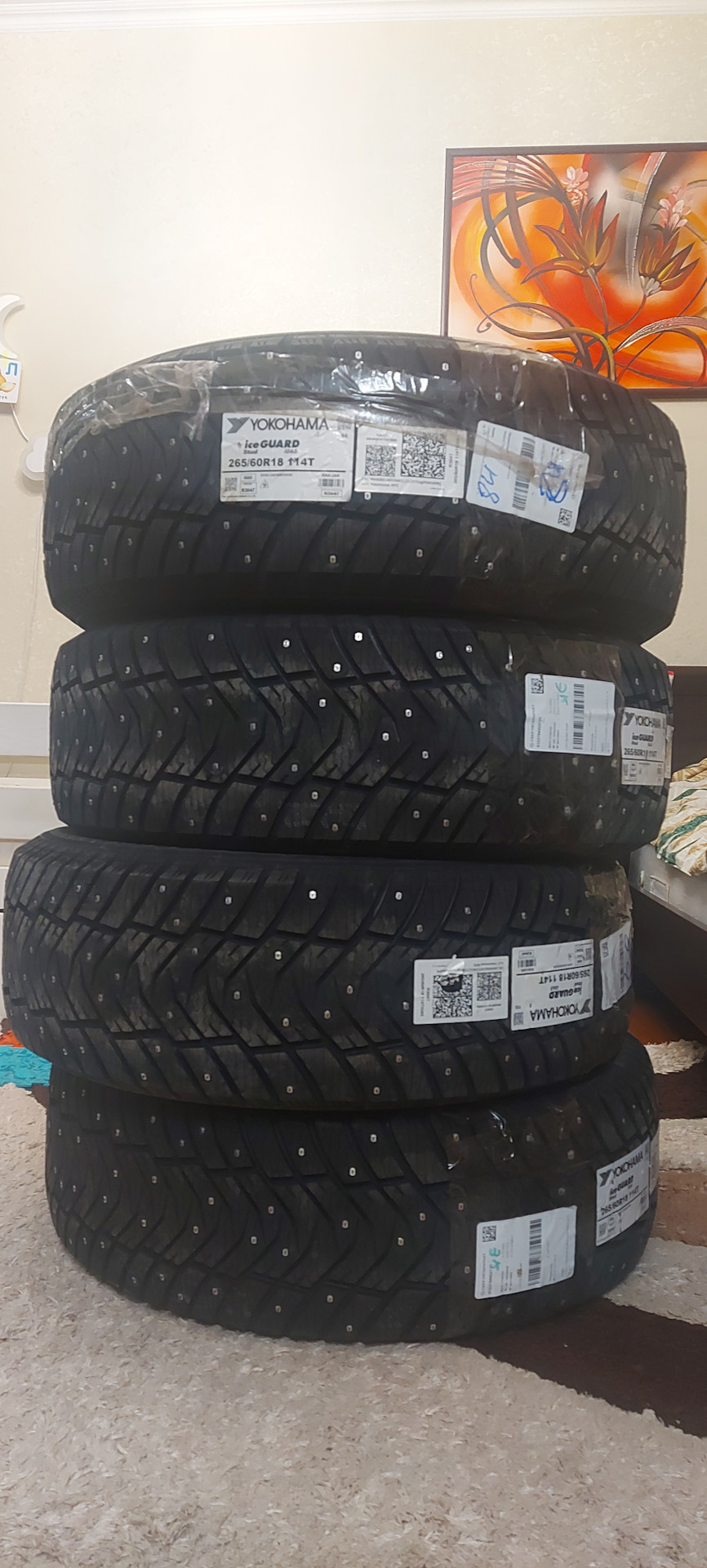 "Лечение" вибрации заменой шин на YOKOHAMA iceGUARD Stud iG65 265/60R18 ...