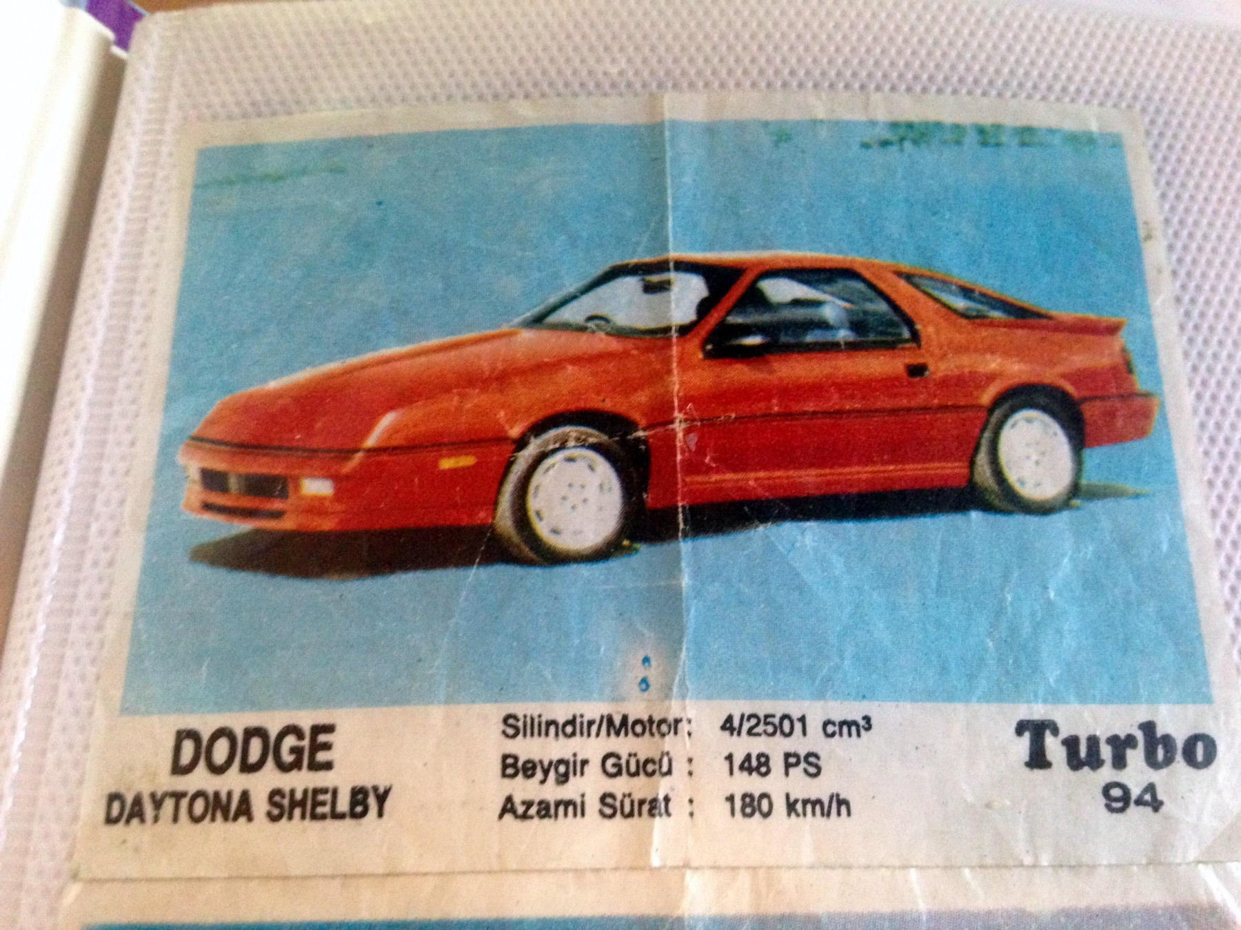 Турбо-блог 3 Вкладыш №94 Dodge Daytona Shelby — DRIVE2