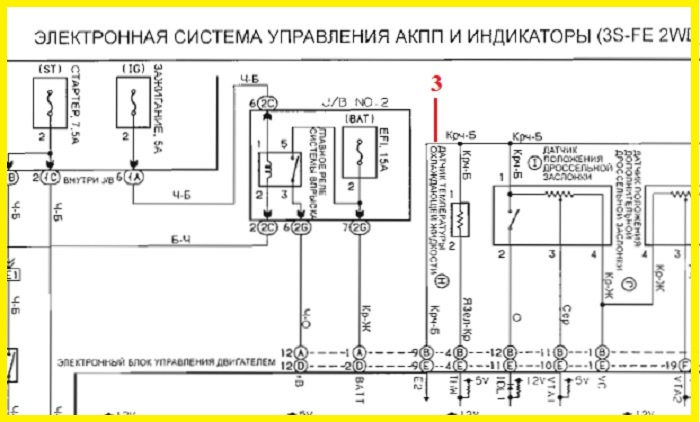 Схема управления двигателем 3s fe