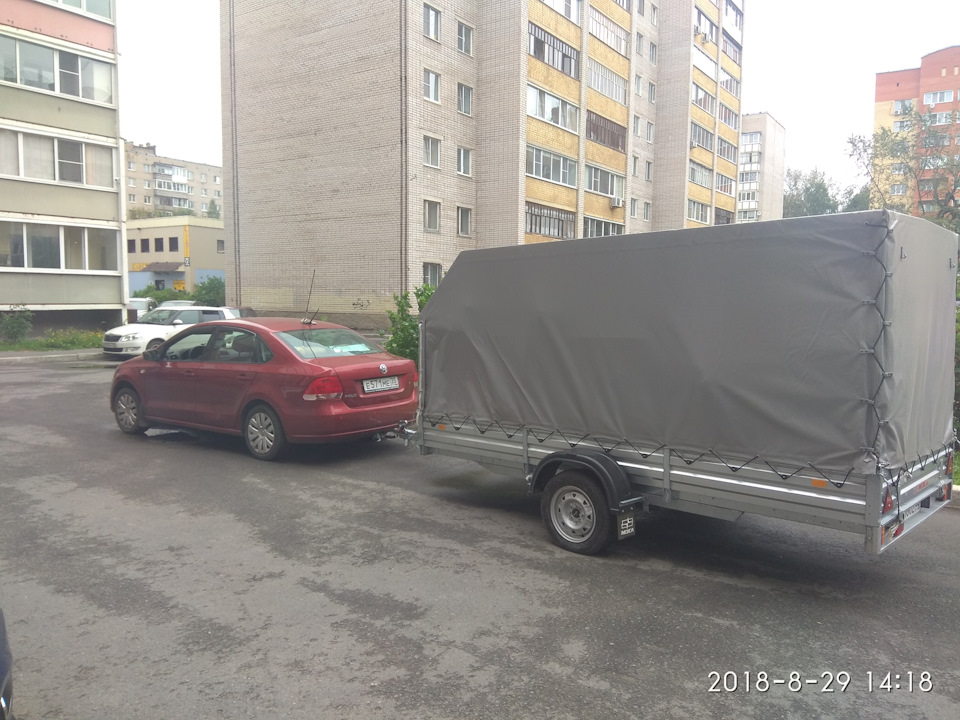 Поездка Череповец — Казань с прицепом — Volkswagen Polo Sedan, 1,6 л ...
