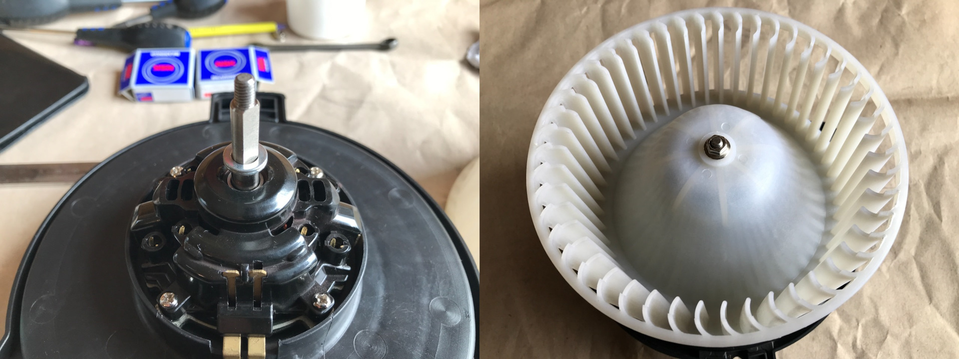 Замена подшипников электродвигателя вентилятора Quattro Freni ...