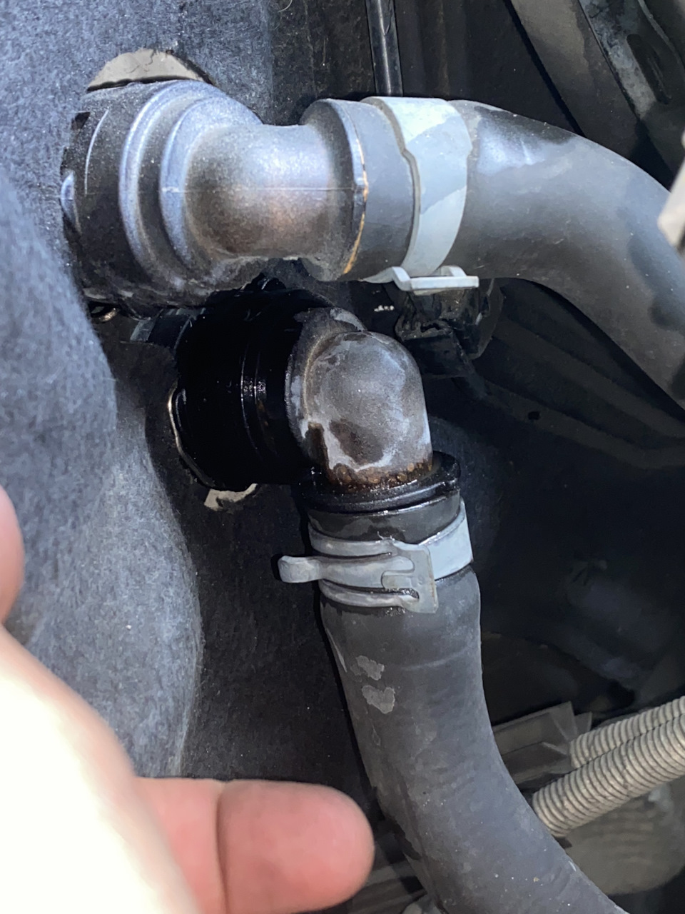 Течь антифриза на фланцах патрубках печки — Skoda Octavia A7 Mk3, 1,4 л ...