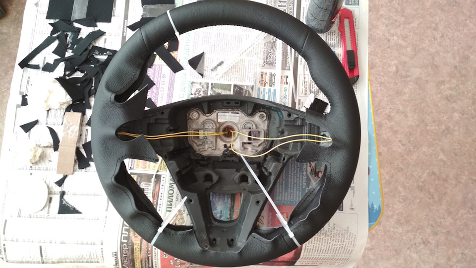 Обтяжка руля с обогревом кожей — Lada Vesta Cross, 1,6 л, 2018 года ...