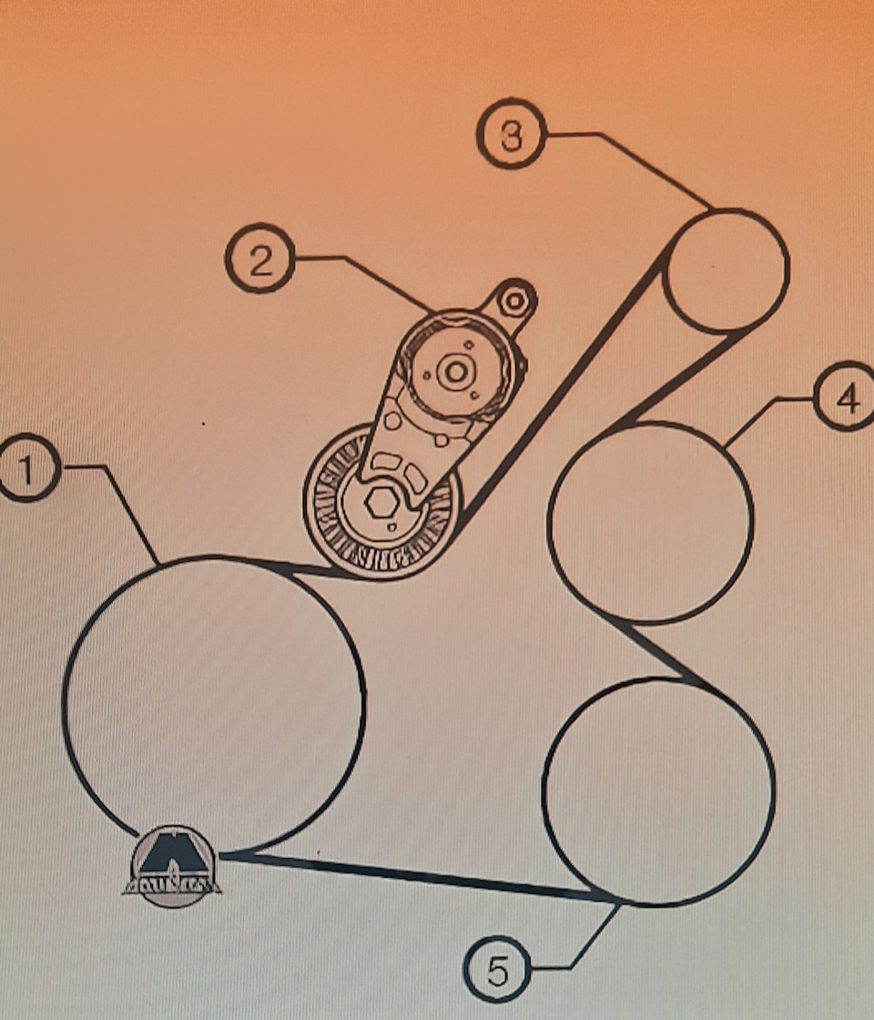 Тойота камри схема приводного ремня