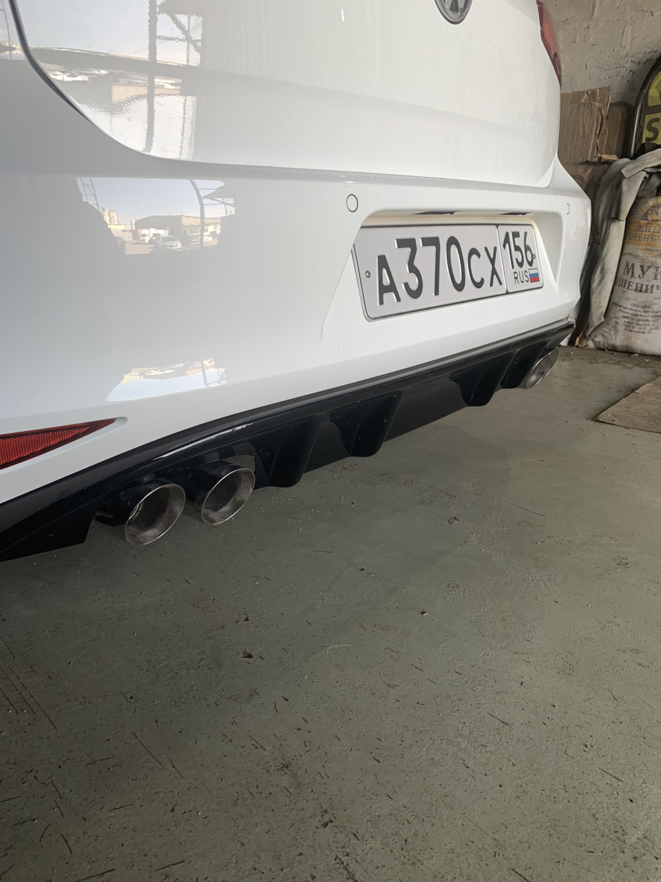 Диффузор + Выхлоп + st1 — Volkswagen Golf Mk7, 1,4 л, 2014 года ...