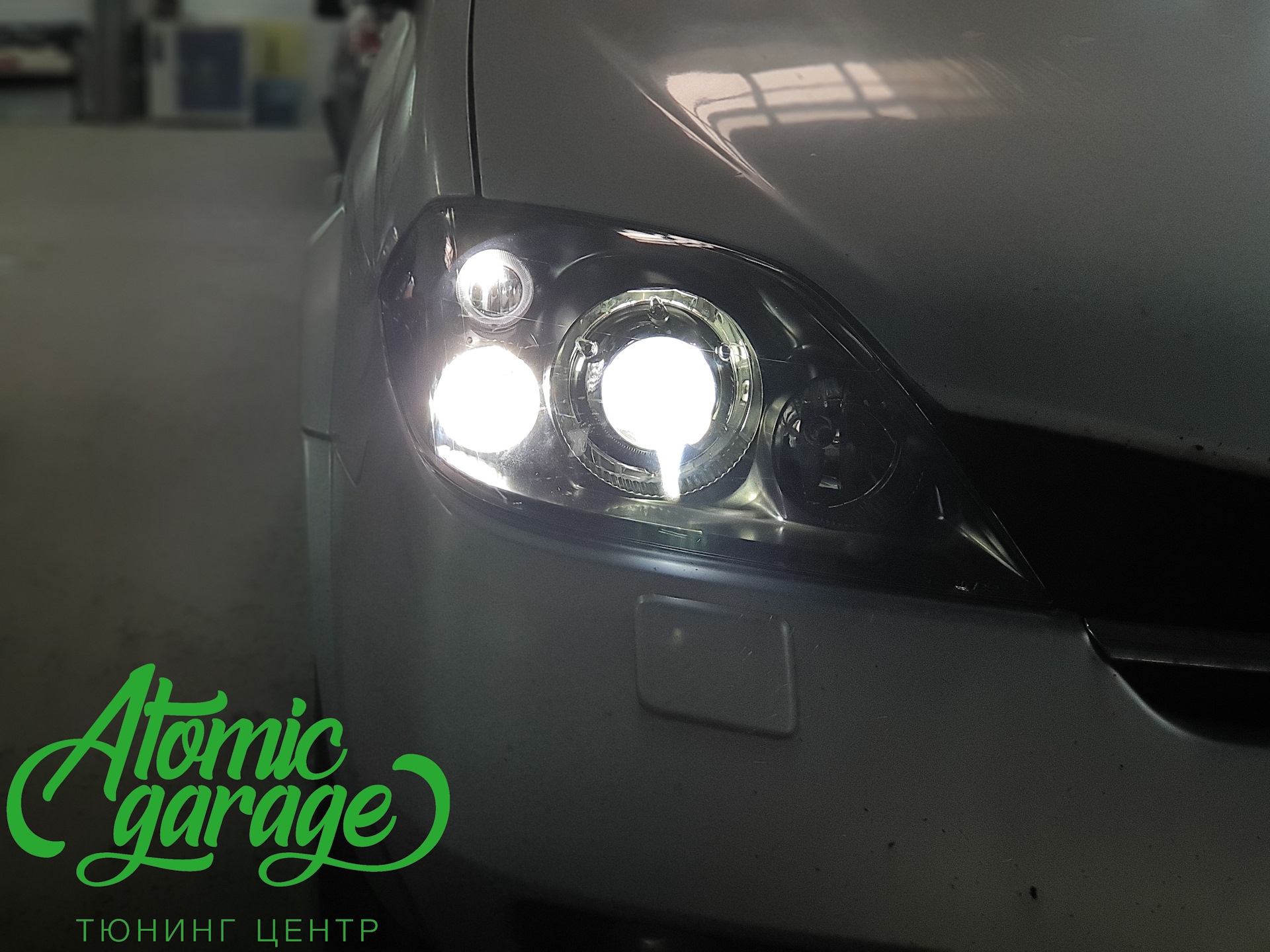 Nissan Primera P12, установка линз Optima Bi-Led + покраска - AtomicGarage на DR