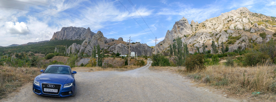 Панорама где-то по дороге в Крыму, уже и не помню точное место — Audi A5 (1G)