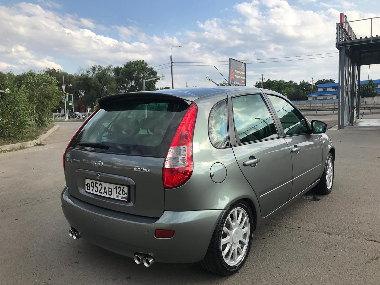 Тонировка в круг Scorpio Spectrum hp green 70% — Lada Калина хэтчбек, 1 ...