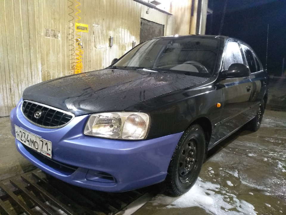 Окраска переднего бампера самостоятельно — Hyundai Accent (2G), 1,5 л ...