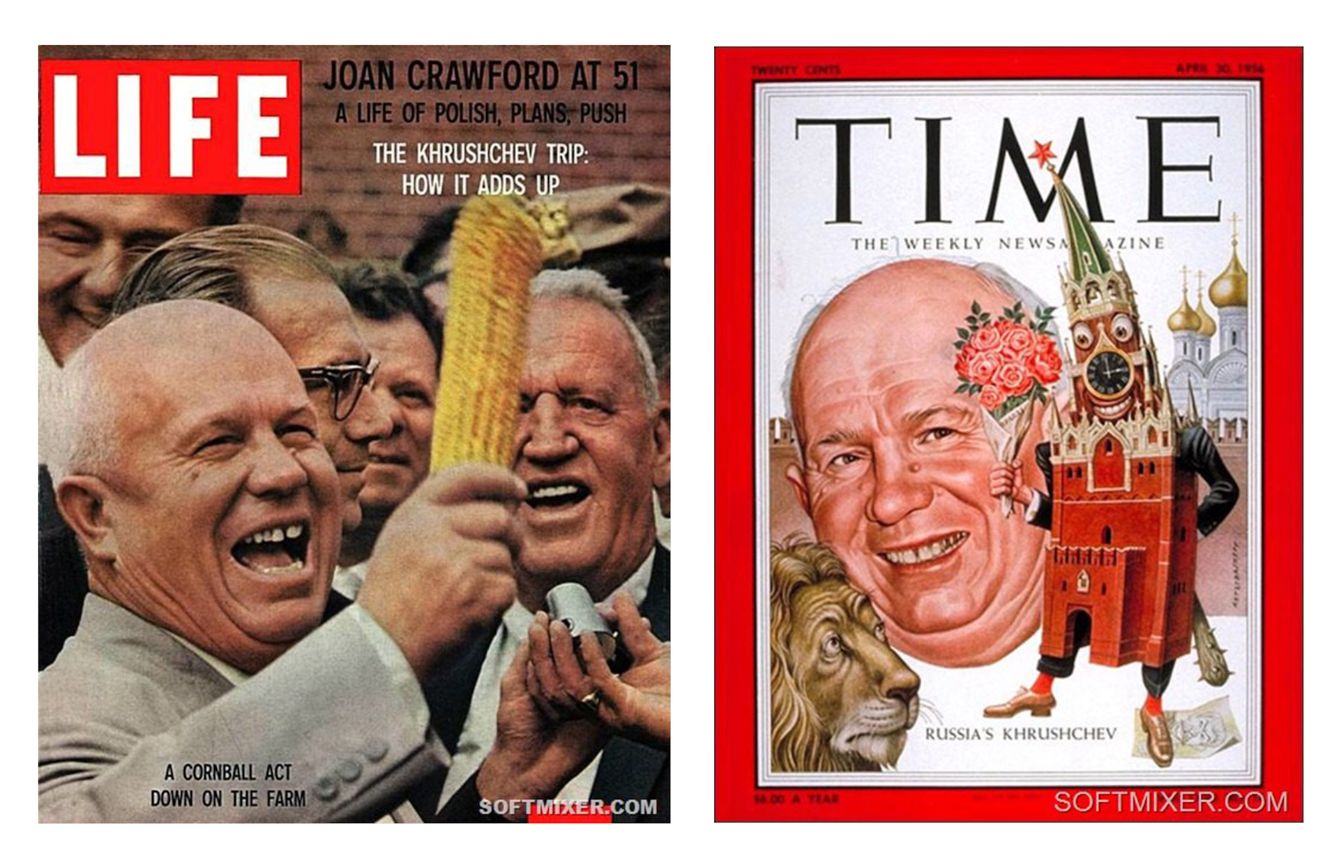 Здоровый жизнь журнал. Обложка журнала time. Американские плакаты с Хрущевым.