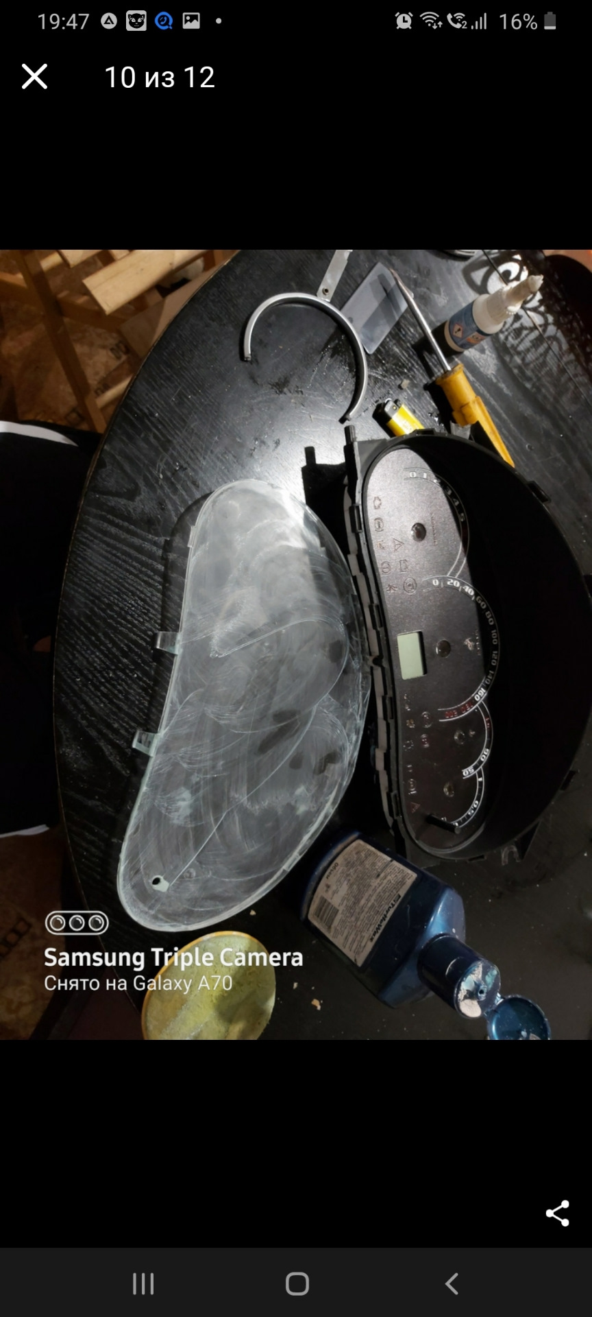 Переделка Пересвет панели щитка приборов Калина 1 — Lada Калина седан ...