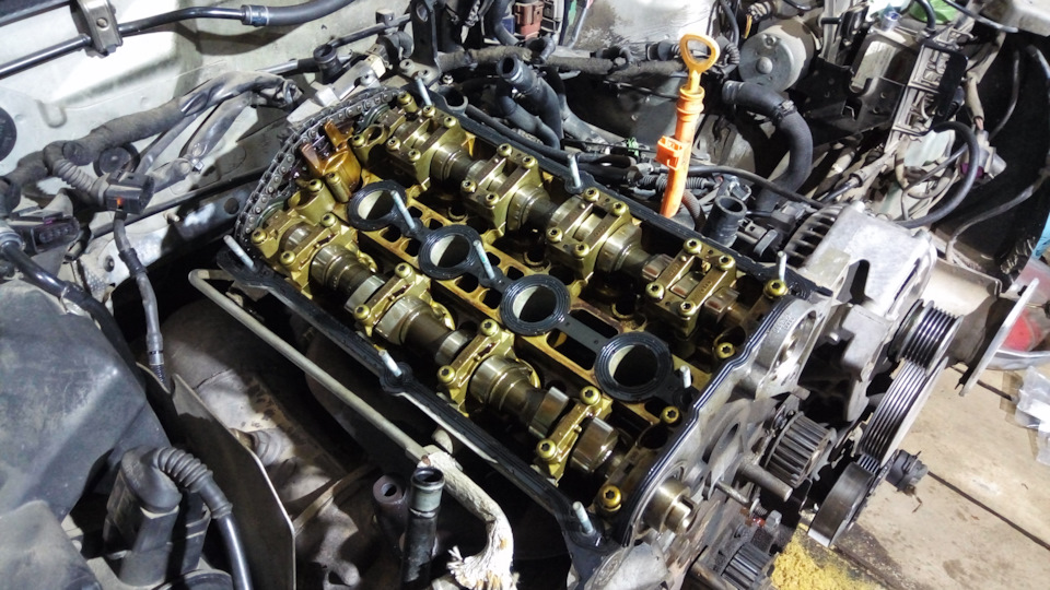 борьба с детонацией 3…замена ГРМ, МСК, направляющих клапанов, башмаков ...