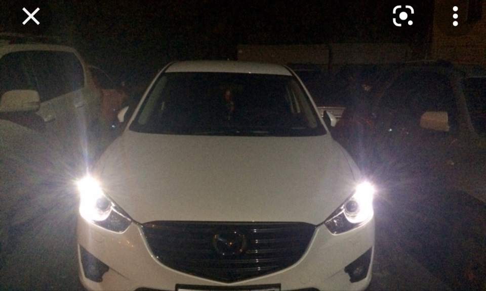 Лампы ближнего и дальнего — Mazda CX-5 (1G), 2 л, 2013 года ...