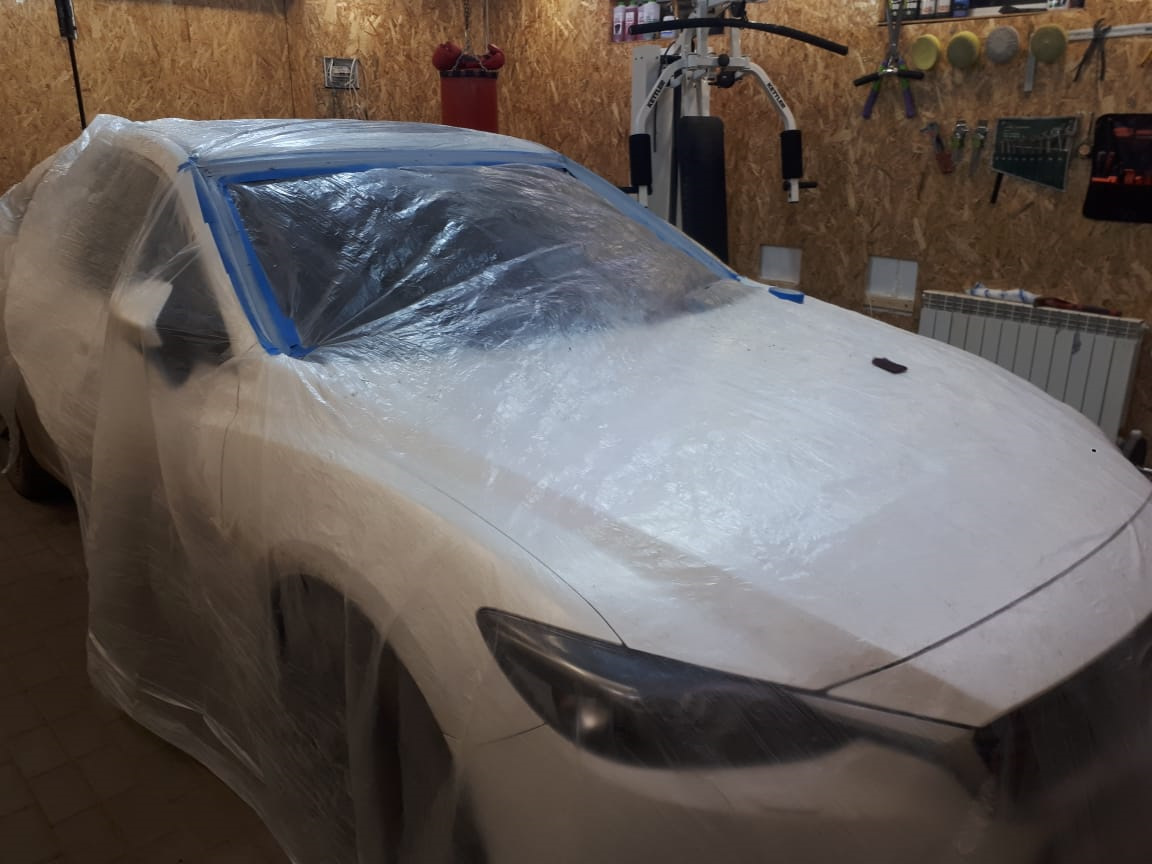 Замена лобового стекла у официального лидера — Mazda 6 (3G) GJ, 2,5 л ...