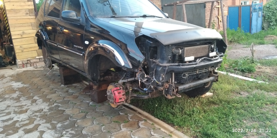 Обработка рамы, днища пушсалом — SsangYong Rexton (1G), 2,7 л, 2007 ...